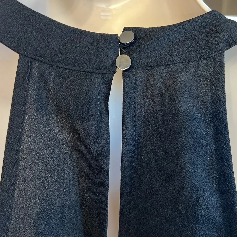 PAPER CRANE Beaded Black Top Size Medium‎ NWT